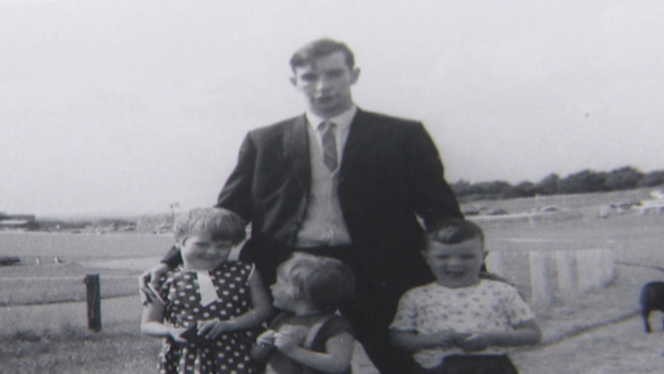 John Gallagher, 29, pictured here with his three children, was shot and killed by the B Specials in Armagh on 14 August 1969