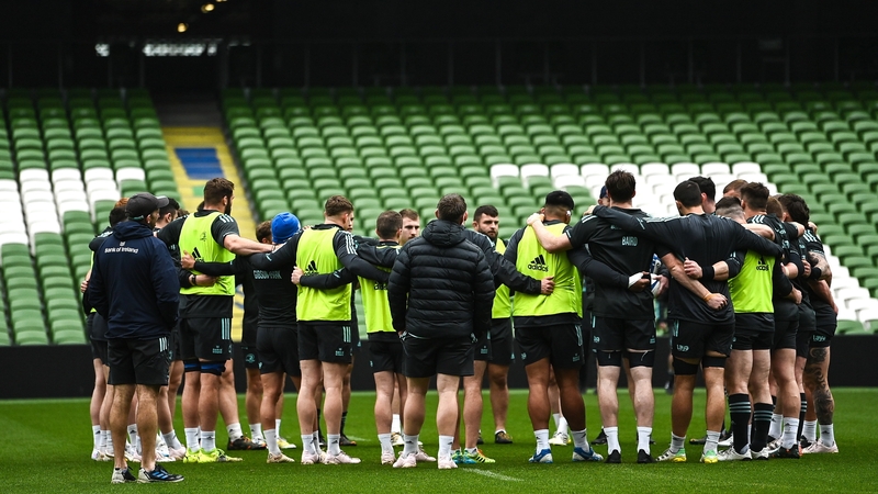 Leinster players at Friday's captain's run