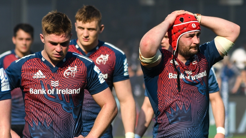 Jack Crowley, left, and John Hodnett dejected after the defeat