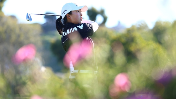 Ruoning Yin in action during the third round at the Palos Verdes Golf Club