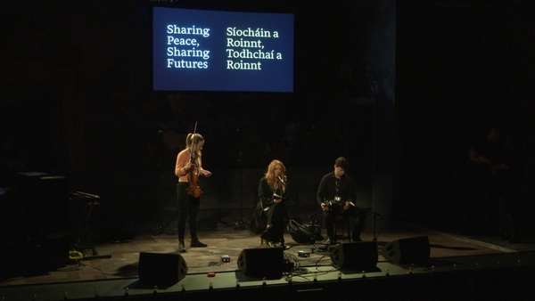 The commemoration at the Abbey Theatre featured artists and writers from both sides of the border and beyond