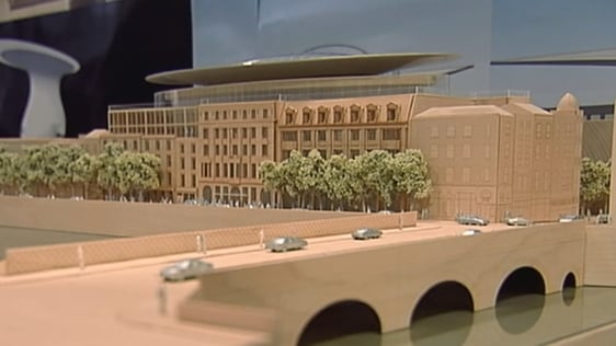 Model of the redeveloped Clarence Hotel on Wellington Quay in Dublin, 2008.