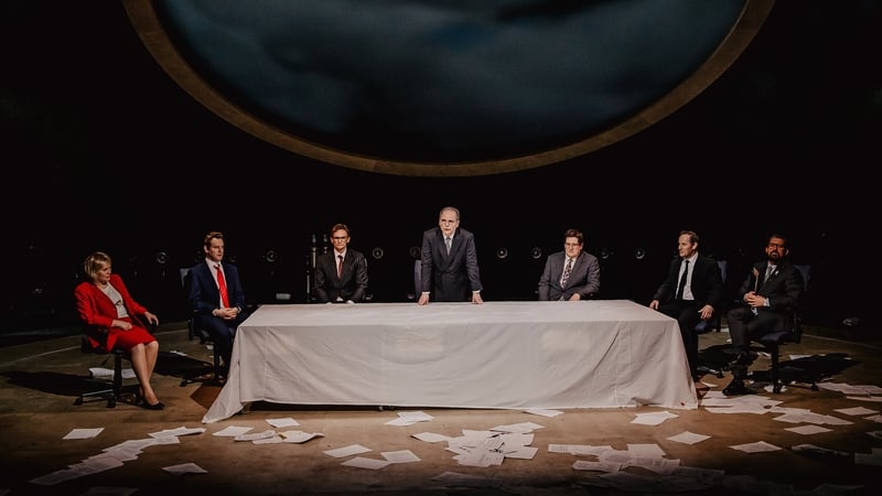 The cast of Agreement. Photo: Carrie Davenport/Lyric Theatre Belfast