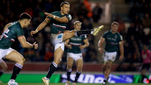 Handre Pollard in action for Tigers against Edinburgh