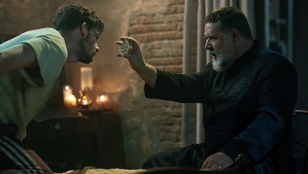 Russell Crowe (right) as Gabrielle Amorth