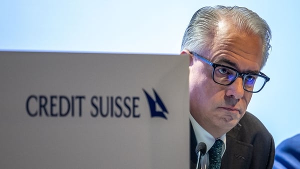 Credit Suisse CEO Ulrich Korner at the bank's AGM today