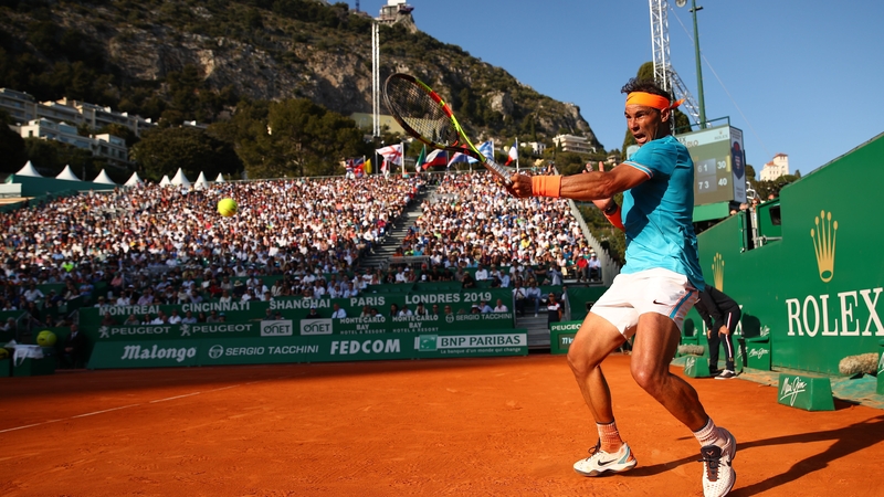 Rafael Nadal in action back in 2019