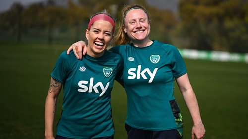 Denise O'Sullivan (L) and Amber Barrett