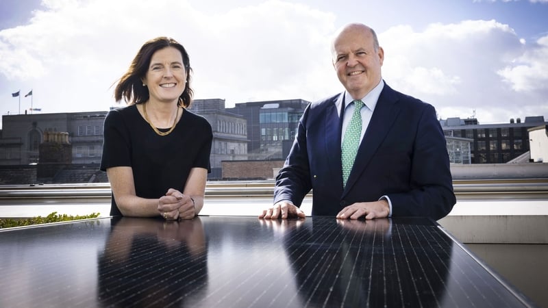 Rosheen McGuckian, the CEO of NTR and Colin Hunt, AIB's CEO