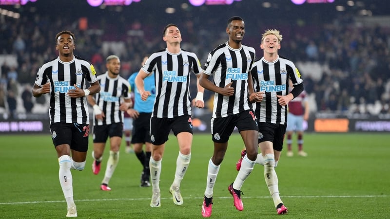 Alexander Isak grabbed the fourth of Newcastle United's five at the London Stadium