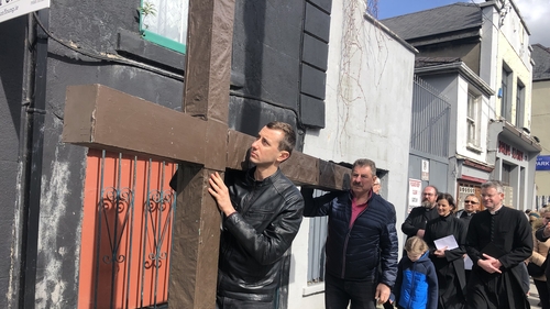 The procession was to remember in particular those in the community who are marginalised