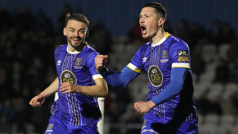 Ronan Coughlan, right, was among the goals for Waterford against Cobh Ramblers