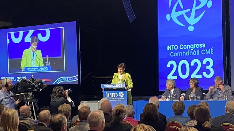 Minister for Education Norma Foley's comments were greeted with applause by delegates in Killarney