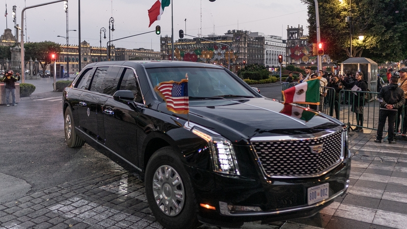 'The Beast' transports Joe Biden after the North American Leaders Summit in Mexico City in January