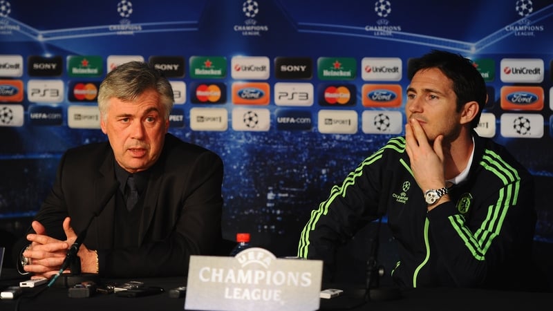 Carlo Ancelotti with Frank Lampard back in 2011