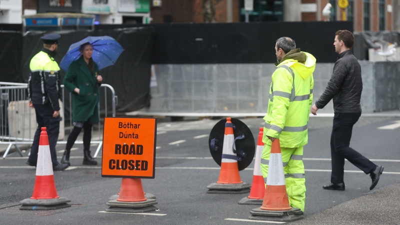 Earlsfort Terrace in Dublin has been closed ahead of Joe Biden's visit
