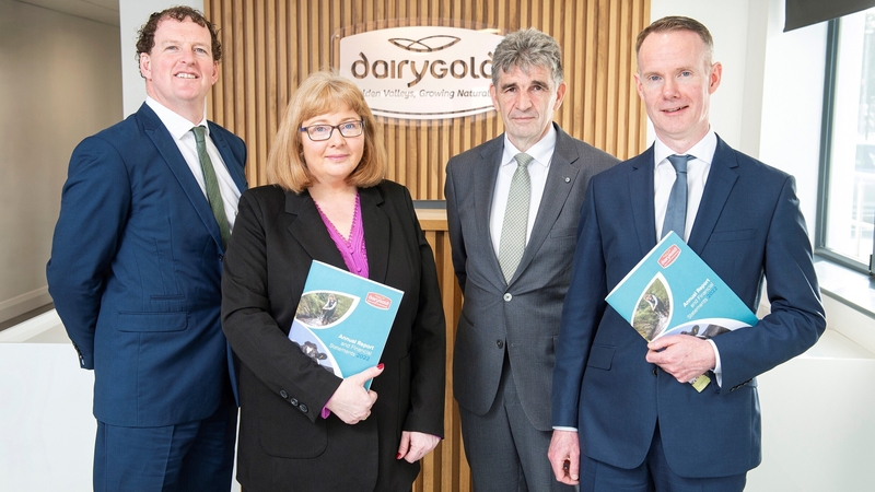 Seán O'Brien, Dairygold Chairman, Ann Fogarty, Group Company Secretary, Michael Harte, Chief Financial Officer and Conor Galvin, CEO of Dairygold