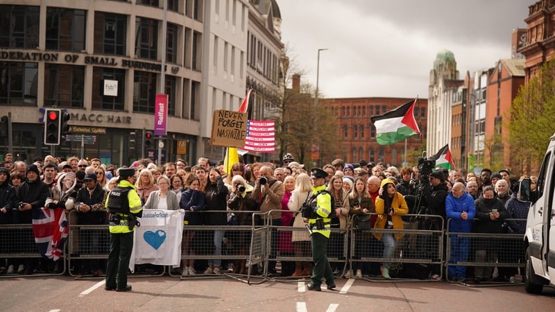 More than 300 UK officers have been drafted into Northern Ireland to support the PSNI during Mr Biden's visit