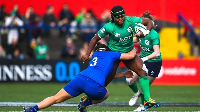Linda Djougang has started at both tighthead and loosehead prop for Ireland during this championship