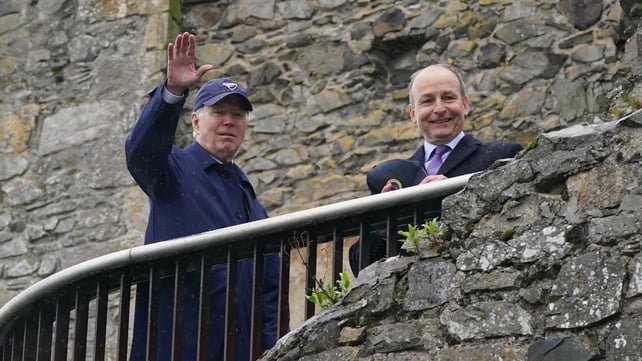 Joe Biden toured King John's Castle in Carlingford with Tánaiste Micheál Martin