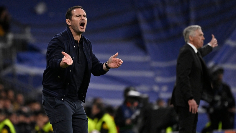 Frank Lampard and Carlo Ancelotti issue instructions to their sides from the touchline at the Bernabeu