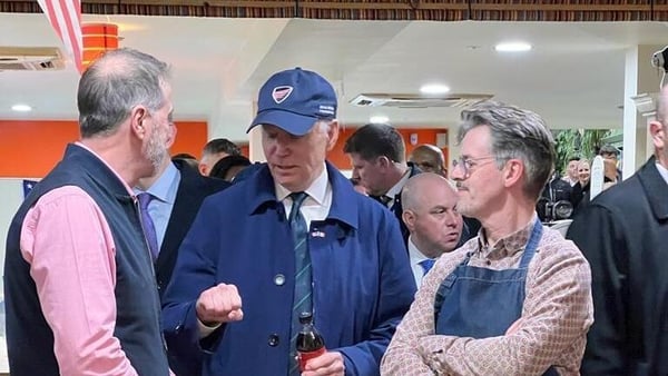 Bobby Wain(left) and Jerome McAteer (right) with President Joe Biden