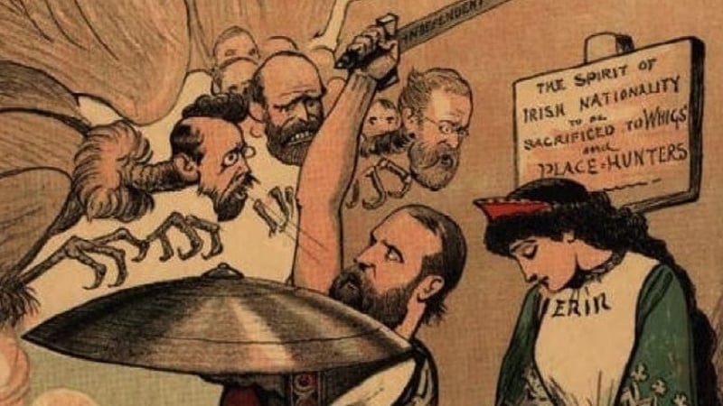 Cartoons of Parnell demonstrate how perceptions of him as a saviour for Ireland vouchsafed his masculinity in the eyes of the nationalist electorate Image: The Weekly Freeman