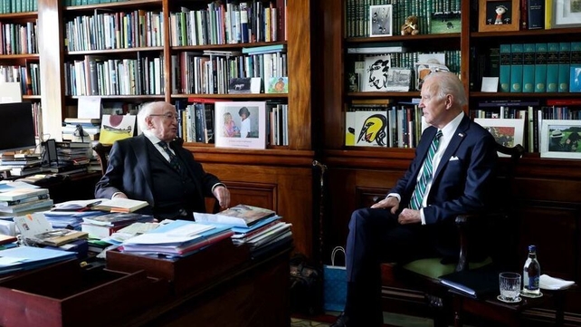 Talking business - Joe Biden and Michael D Higgins' hold discussions in the Áras