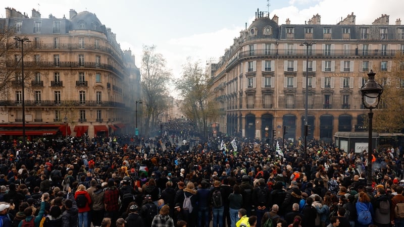 Striking workers also disrupted rubbish collections in Paris and blocked river traffic on part of the Rhine in eastern France