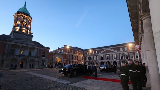 Tonight, Dublin Castle was the venue for a banquet dinner in honour of the US President