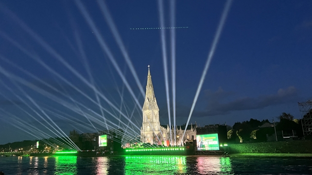 Meanwhile, Ballina in Co Mayo looks forward to tomorrow - when the trip will culminate with a speech outside the cathedral