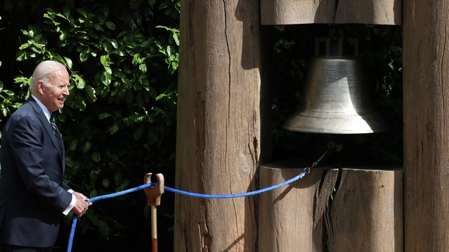 The peace bells rings to mark the 25th anniversary of the Good Friday Agreement