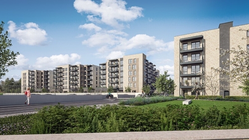 The scheme comprises five blocks rising up to six storeys