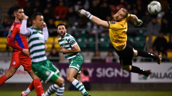Roberto Lopes headed in the Shamrock Rovers equaliser after coming on as a sub