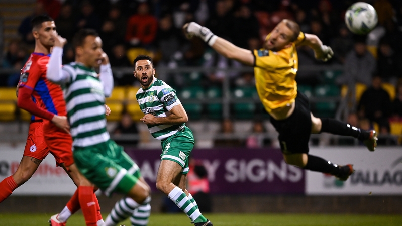 Roberto Lopes headed in the Shamrock Rovers equaliser after coming on as a sub