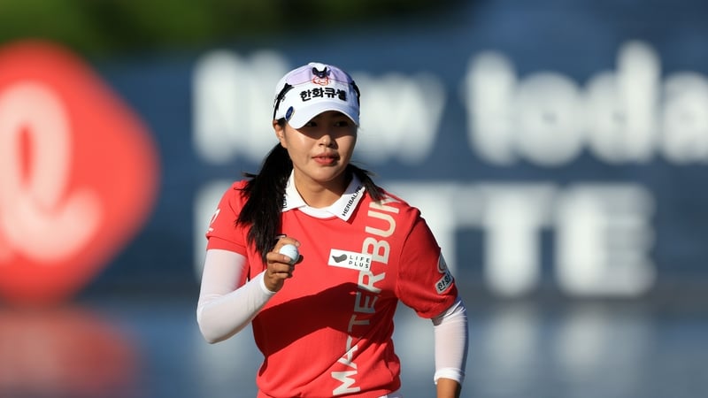 Yu Jin Sung after her final hole of the third round