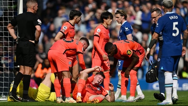 Evan Ferguson injured his ankle in last weekend's 2-1 victory over Chelsea