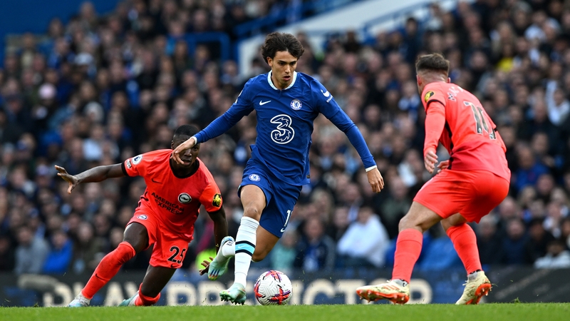Felix in action for Chelsea against Brighton in April 2023