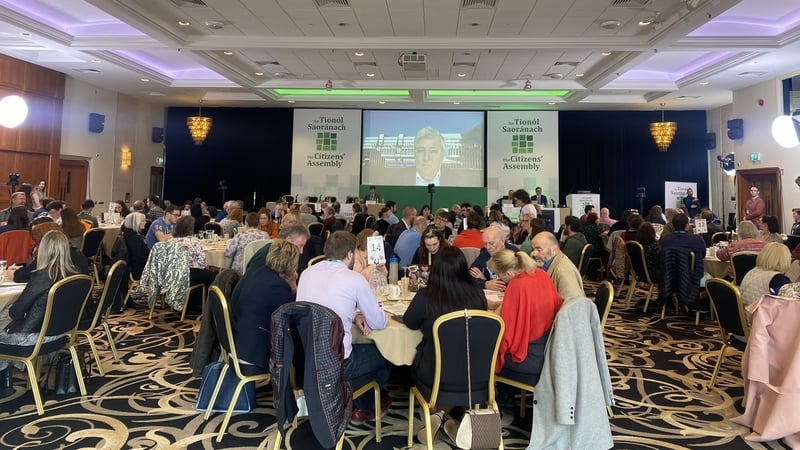 Members of the Citizens Assembly on Drug Use at their first meeting last month. Photo: Ailbhe Conneely/RTÉ