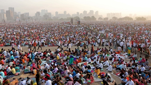Around 1 million people attended the ceremony