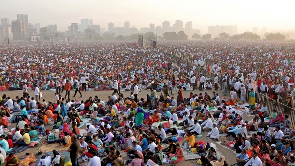 Around 1 million people attended the ceremony
