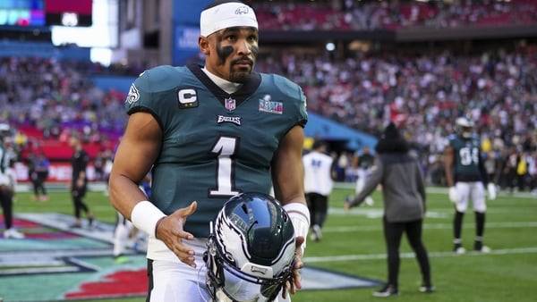 Jalen Hurts ran for three touchdowns and threw for another in the Eagles' Super Bowl LVII defeat to the Kansas City Chiefs