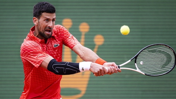 Novak Djokovic sported heavy strapping on his right arm during his loss to Lorenzo Musetti last Thursday