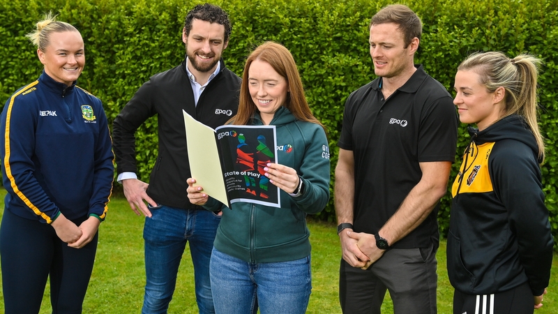 At launch of the latest GPA report, from left, Vikki Wall, Tom Parsons, Maria Kinsella, Matthew O'Hanlon and Grace Walsh