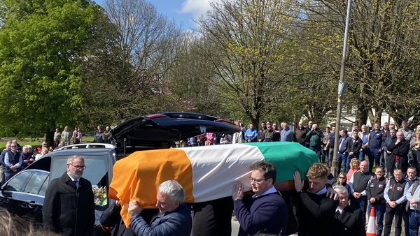 Craig Breen was laid to rest in the graveyard adjoining the Church of the Sacred Heart