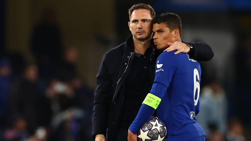 Frank Lampard embraces Thiago Silva after Chelsea's 2-0 home loss to Real Madrid