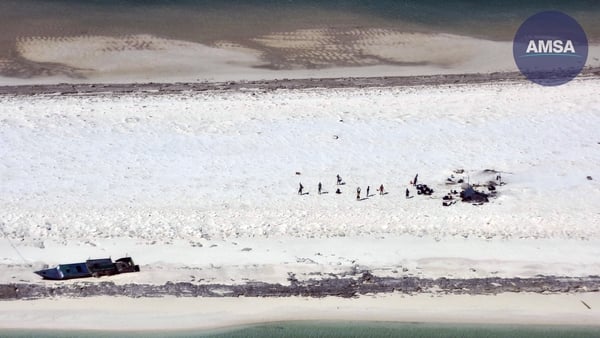 The men spent six days on the atoll without food or water (Courtesy: Australia Maritime Safety Authority)