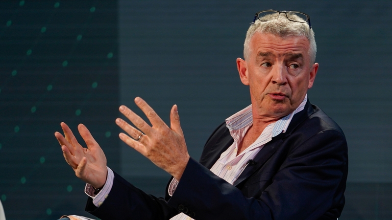Michael O'Leary, group CEO of Ryanair, speaks at the Bloomberg New Economy Gateway Europe conference in Wicklow today