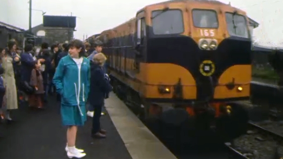 Leitrim young people take the Sligo to Dublin train from Carrick-on-Shannon station in 1983.