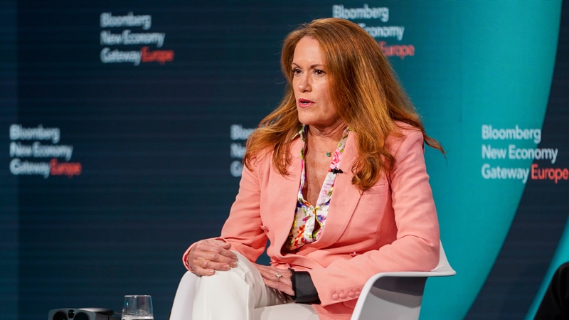 Peggy Johnson speaking at today's event